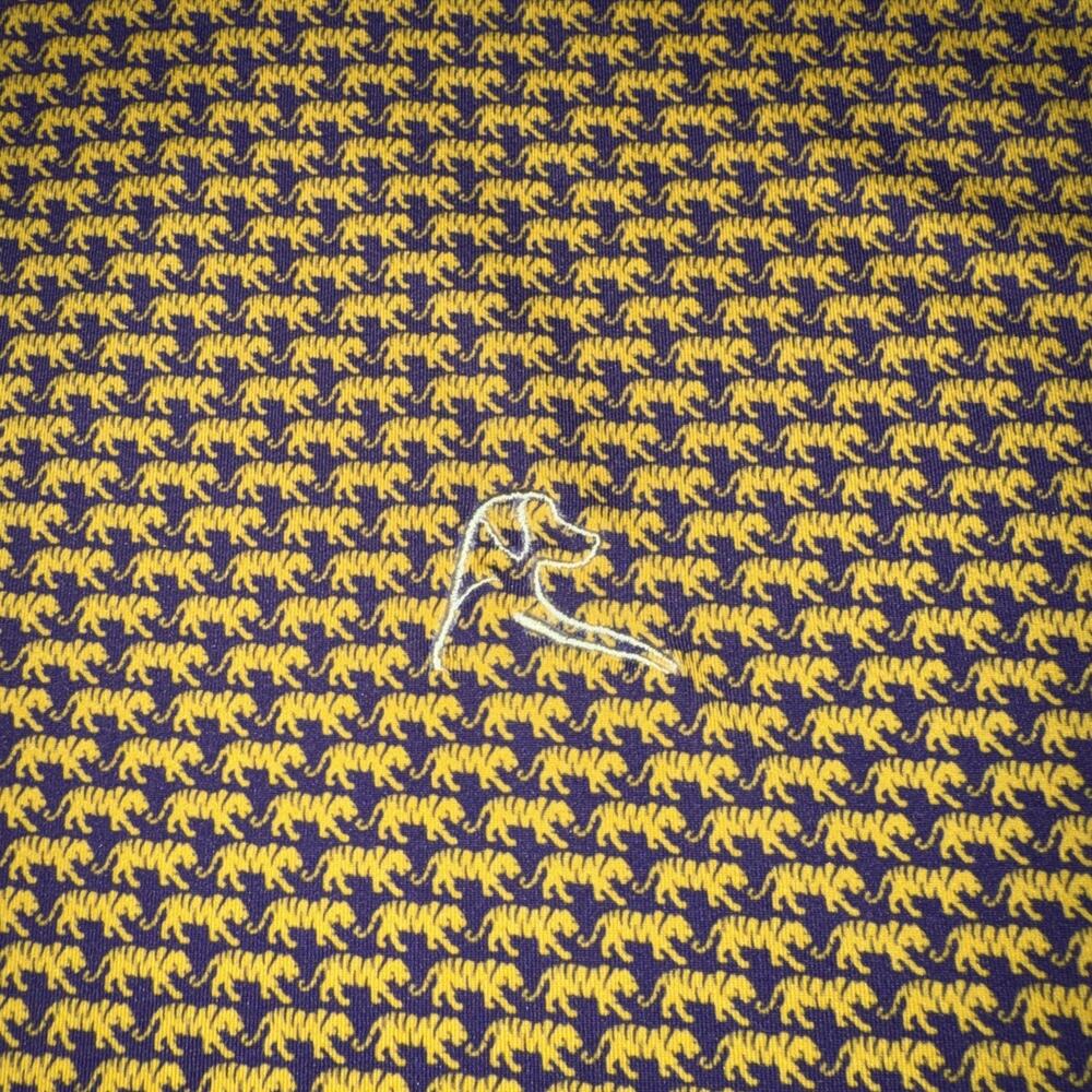 Rhoback LSU Gameday Collegiate Polo Mens Golf Shirt Tiger AOP Stretch 3XL NWOT - Picture 3 of 7